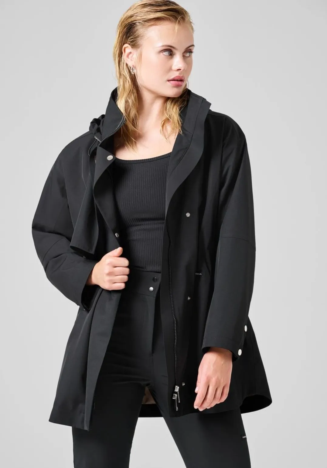 Casall Scandi Trench Rain Coat Black