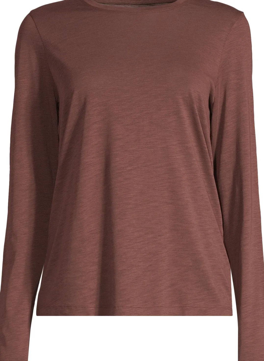 Casall Women's Soft Texture Long Sleeve Dark Brown
