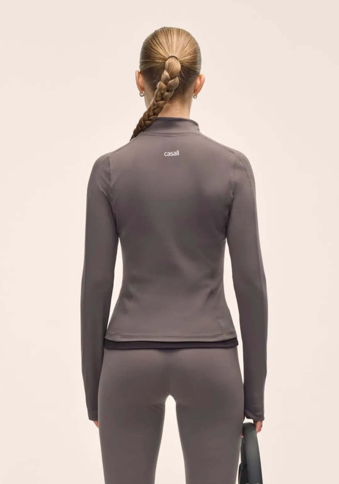 Casall Women's Soft Touch Zip Jacket Dark Grey