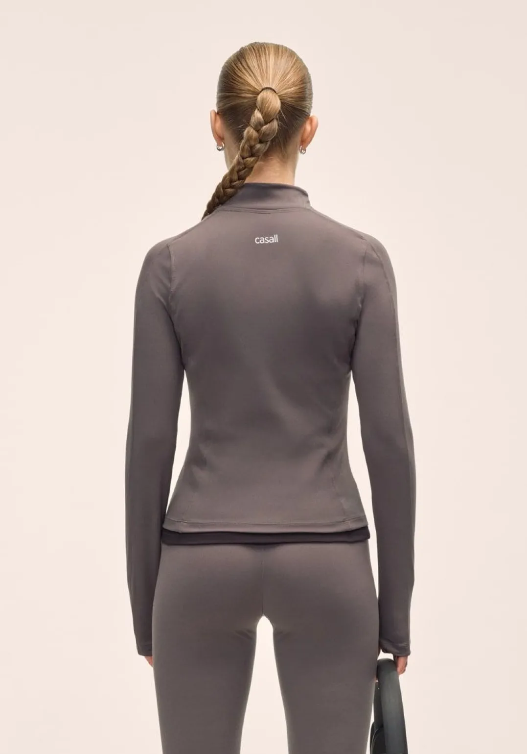 Casall Women's Soft Touch Zip Jacket Dark Grey