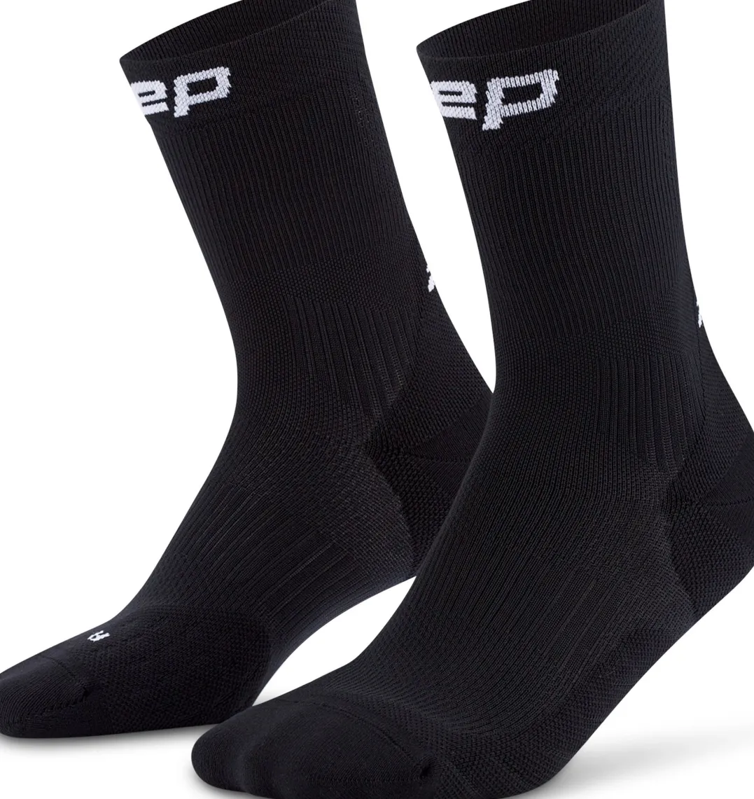 CEP Men's Run Socks Mid Cut 5.0 Black