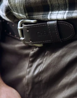 Chevalier Barrow Leather Belt Leather Brown
