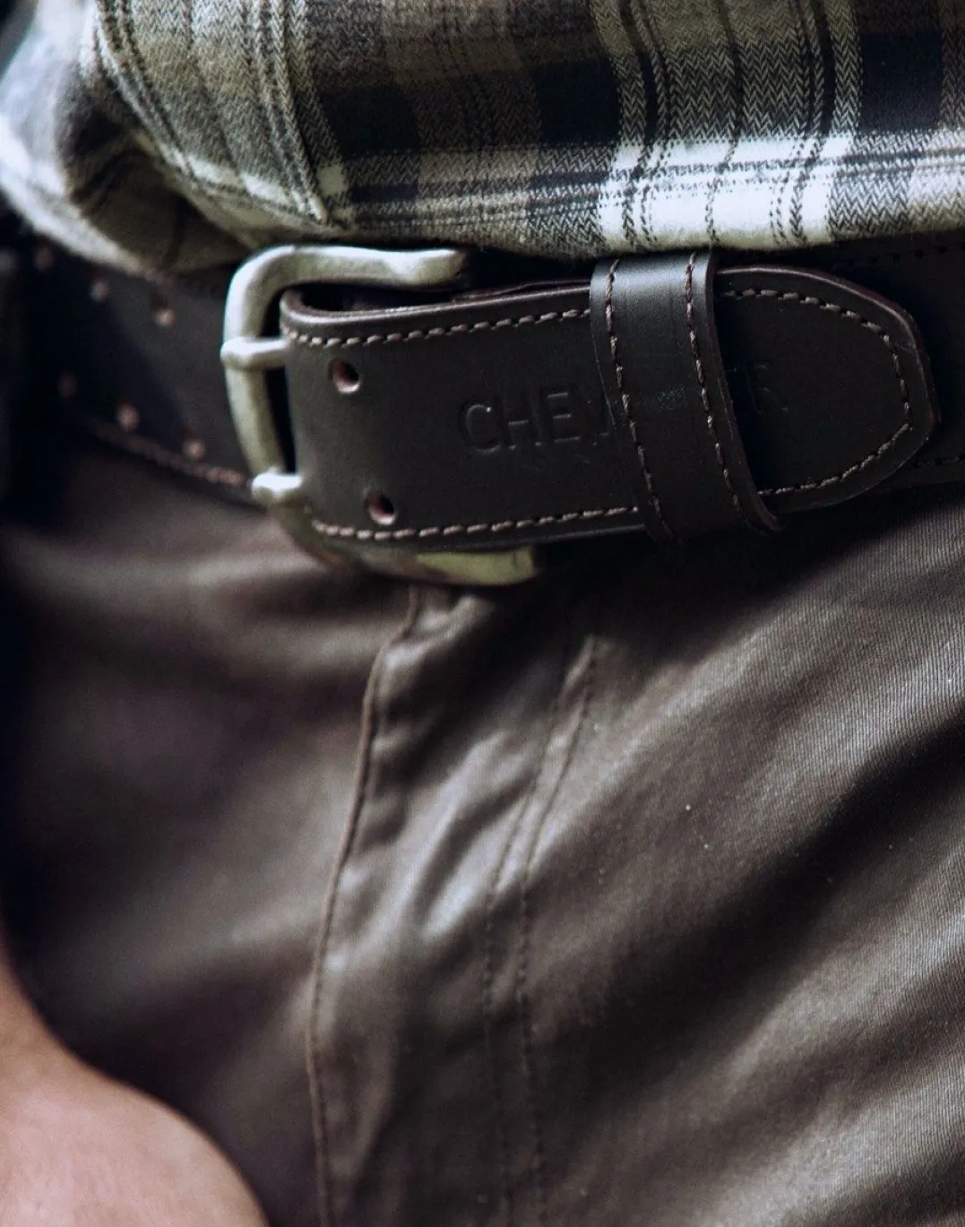 Chevalier Barrow Leather Belt Leather Brown
