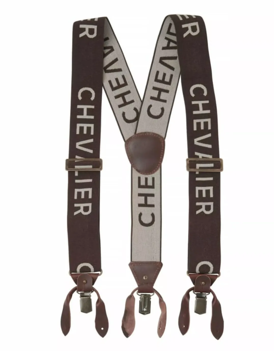 Chevalier Chevalier Logo Suspenders Brown