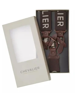 Chevalier Chevalier Logo Suspenders Brown