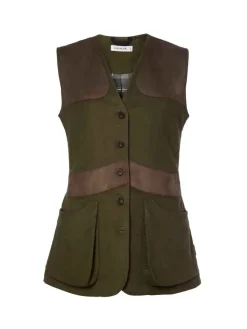 Chevalier Elemore Moleskin Shooting Vest Women Forest Green