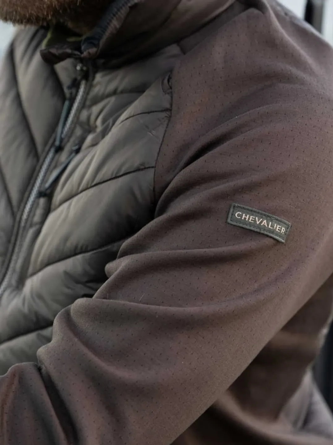 Chevalier Hunter Hybrid Jacket Men Leather Brown