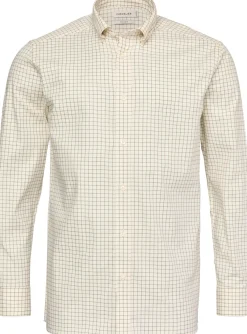 Chevalier Men's Baron Shooting Fit Stretch Shirt Highland Green Tattersall