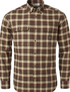 Chevalier Men's Heron Flannel Shirt Holly Green Checked