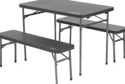 Coleman 4 P Packaway Table & Bench SetBlack