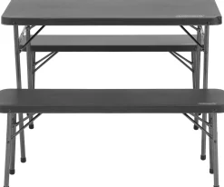Coleman 4 P Packaway Table & Bench SetBlack