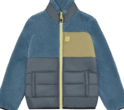 Color Kids Fleece Jacket W. Quilt Coronet Blue