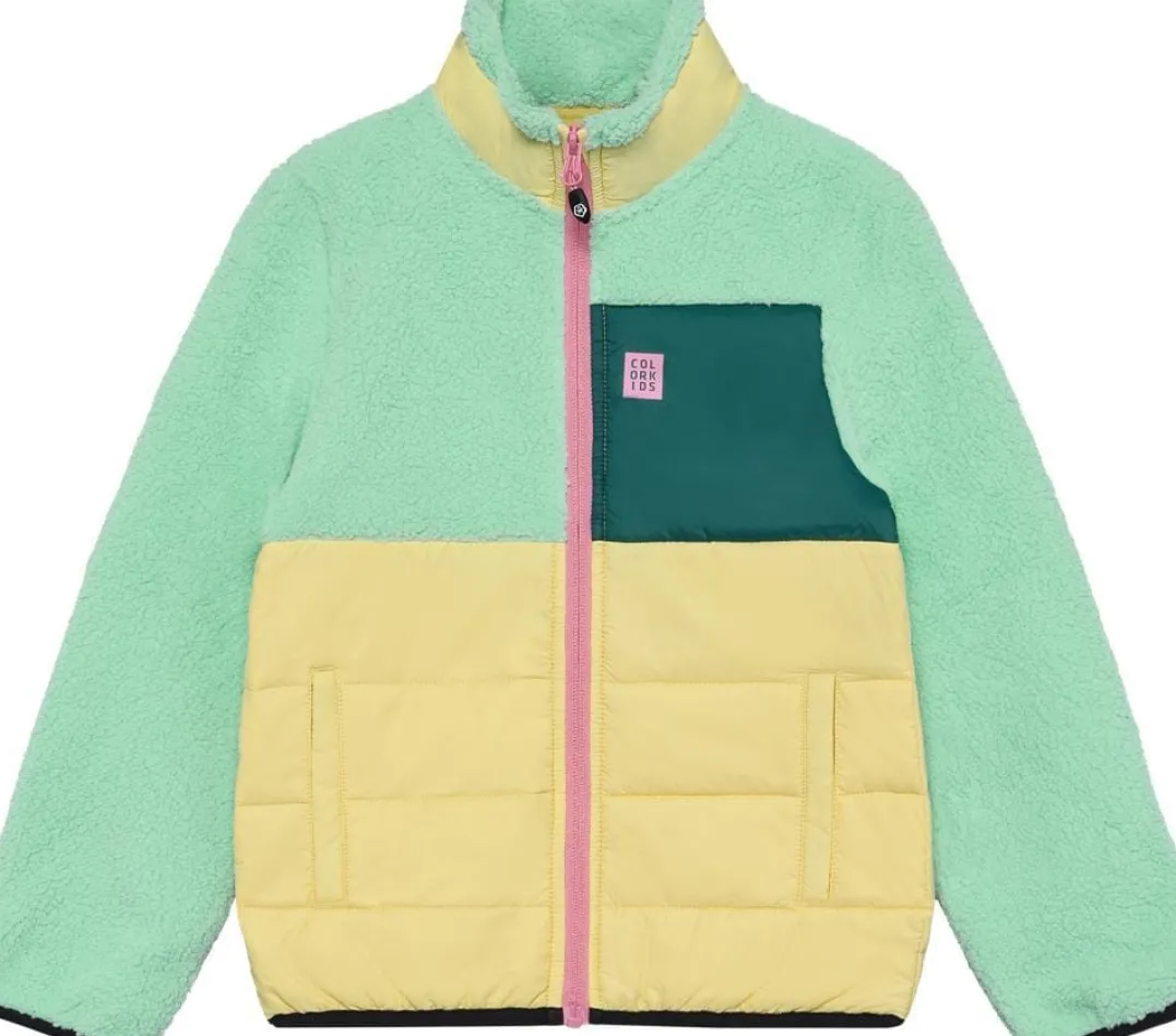 Color Kids Fleece Jacket W. Quilt Cabbage