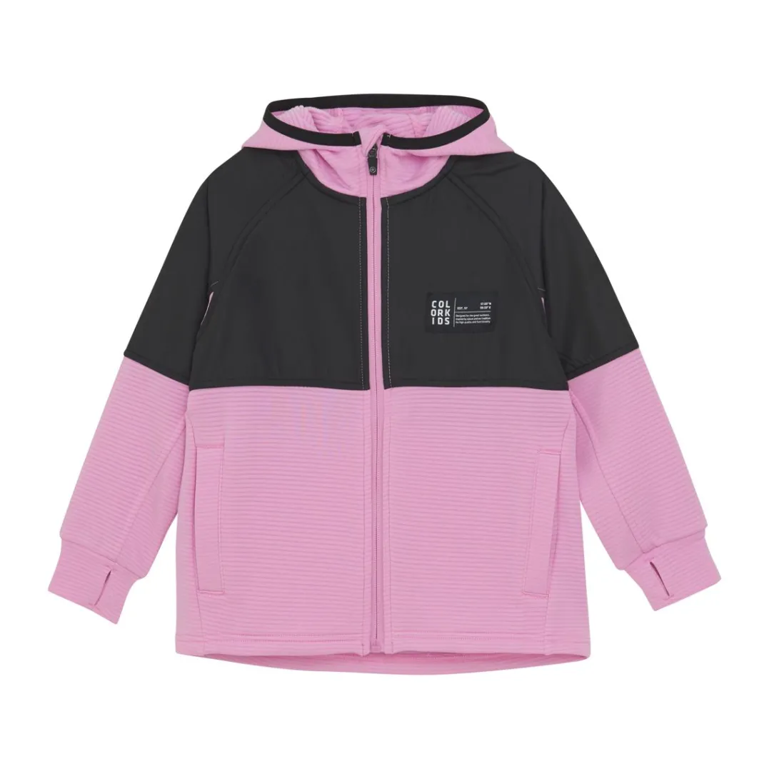 Color Kids Fleece Stretch Jacket W. Hood Orchid