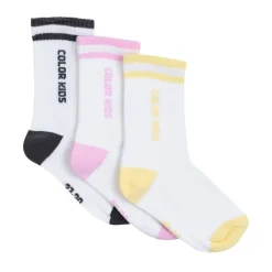 Color Kids Tennis Socks 3-Pack Begonia Pink