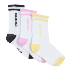 Color Kids Tennis Socks 3-Pack Begonia Pink