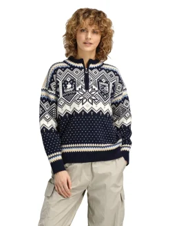 Dale of Norway Vm Trondheim Fem. Sweater Navy Offwhite Sandmel.
