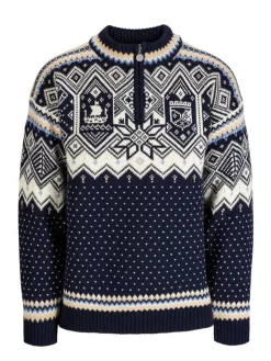 Dale of Norway Vm Trondheim Masc. Sweater Navy Offwhite Sandmel.