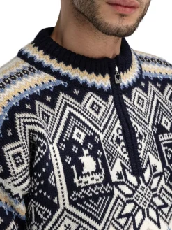 Dale of Norway Vm Trondheim Masc. Sweater Navy Offwhite Sandmel.