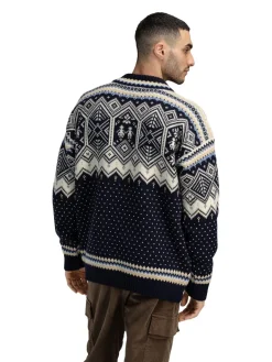 Dale of Norway Vm Trondheim Masc. Sweater Navy Offwhite Sandmel.