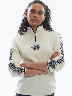 Dale of Norway Women's Geilo Sweater Offwhite Black