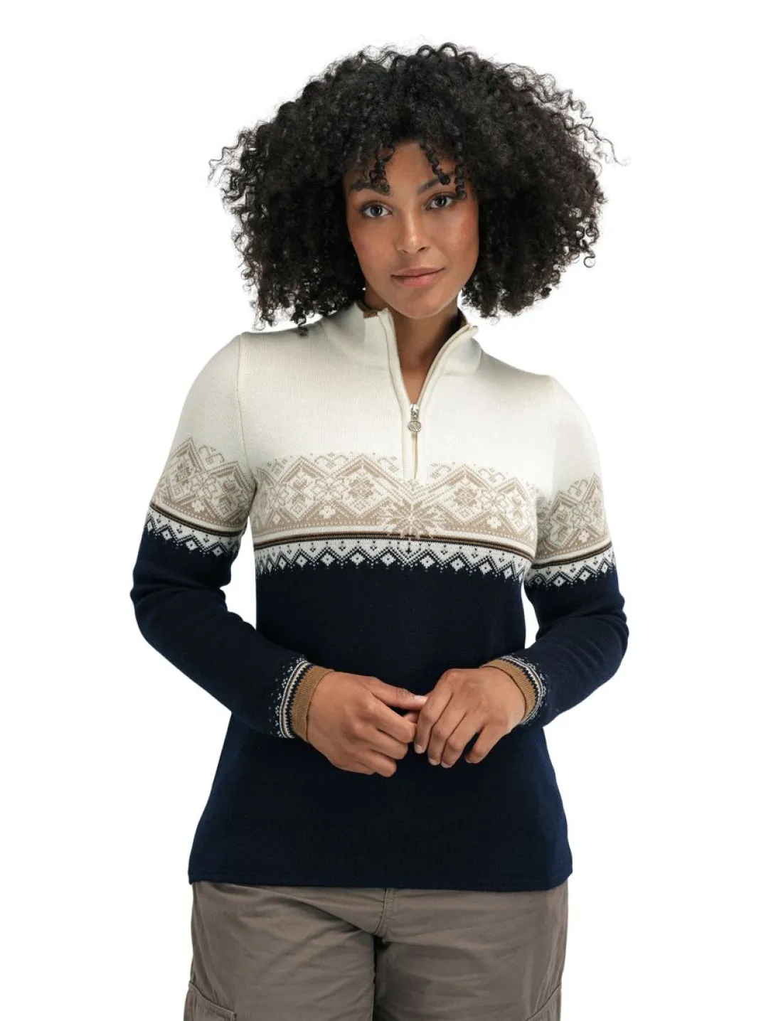 Dale of Norway Women's Moritz Sweater Navy/Bronze/Beige/Offwhite