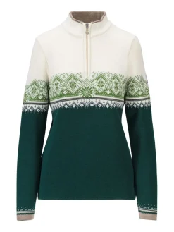 Dale of Norway Women's Moritz Sweater Pinegreen Offwhite Springgreen