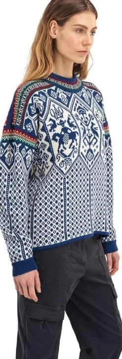 Dale of Norway Women's 1994 Sweater Indigo Offwhite Mustard