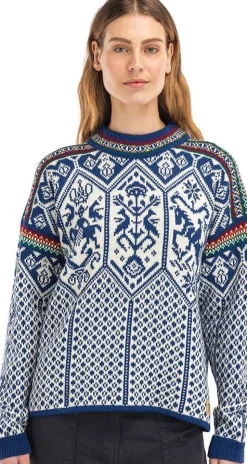 Dale of Norway Women's 1994 Sweater Indigo Offwhite Mustard
