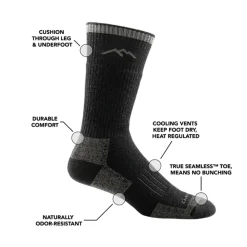 Darn Tough Men's Hunting Boot Sock Full Cushion Charcoal