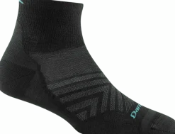 Darn Tough Women's Run Quarter No Cushion Ultra-Lightweight Sock Black