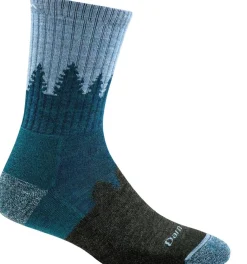 Darn Tough Women's Treeline Micro Crew Cushion Blue