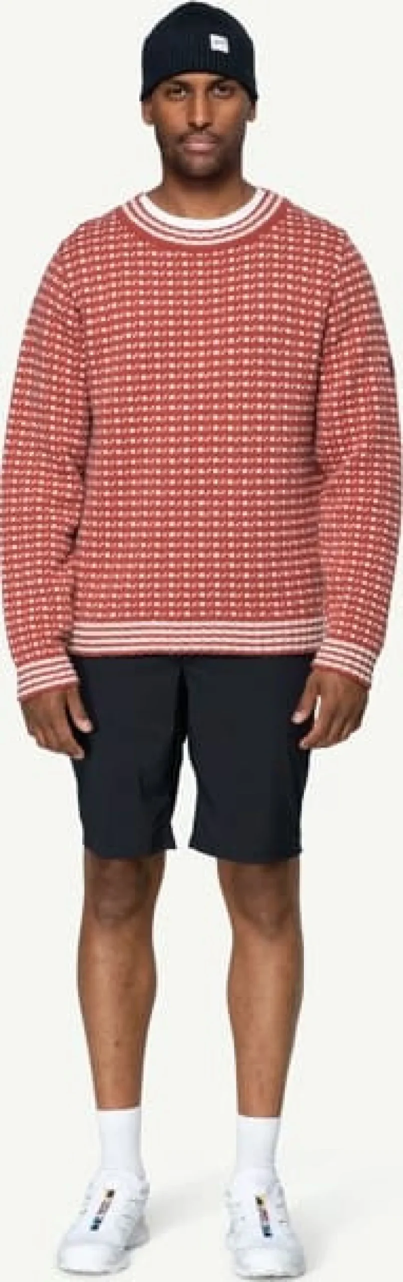 Devold Islender Refined Sweater Marsala/offwhite