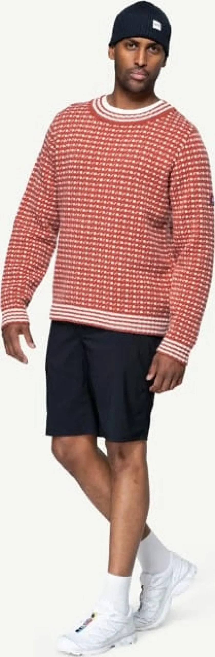 Devold Islender Refined Sweater Marsala/offwhite