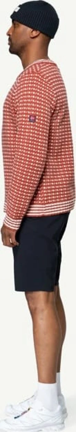 Devold Islender Refined Sweater Marsala/offwhite