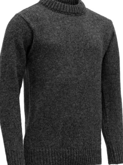 Devold Men's Nansen Sweater Crew Neck Anthracite