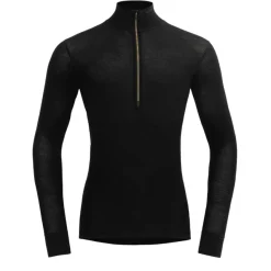 Devold Men's Wool Mesh 190 Zip Neck Caviar
