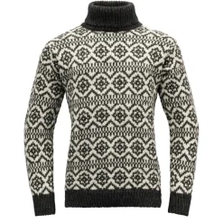 Devold Unisex Hoddevik Wool High Neck Anthracite/Off White
