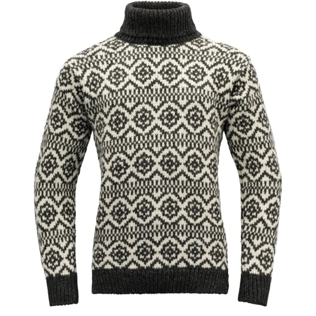 Devold Unisex Hoddevik Wool High Neck Anthracite/Off White