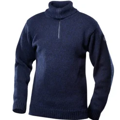 Devold Unisex Nansen Sweater Zip Neck Dark Blue Melange