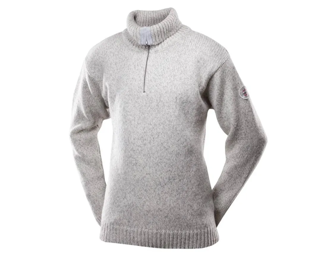 Devold Unisex Nansen Sweater Zip Neck Grey Melange