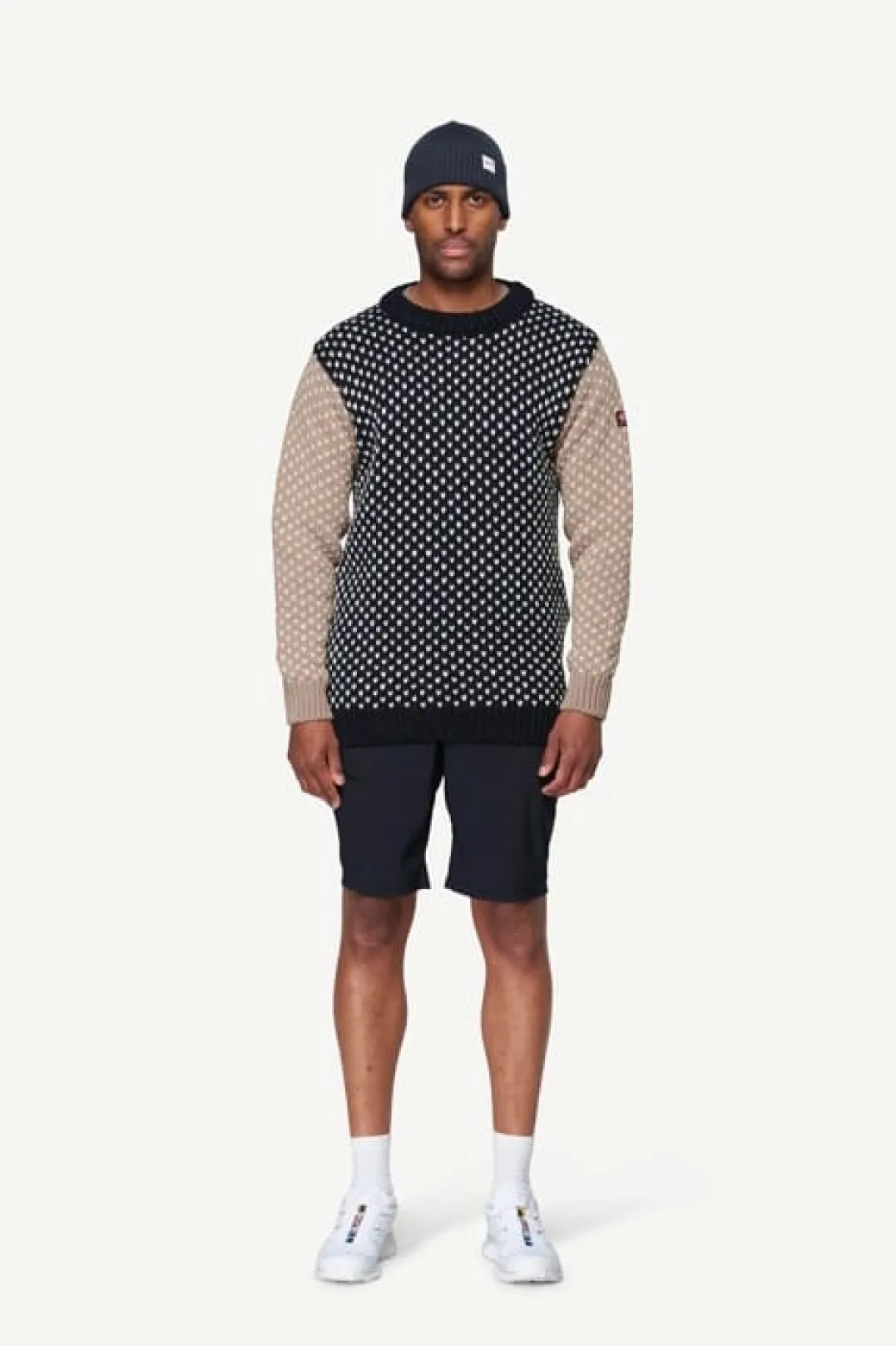 Devold Unisex Nordsjø Wool Sweater Navy/stone/olive