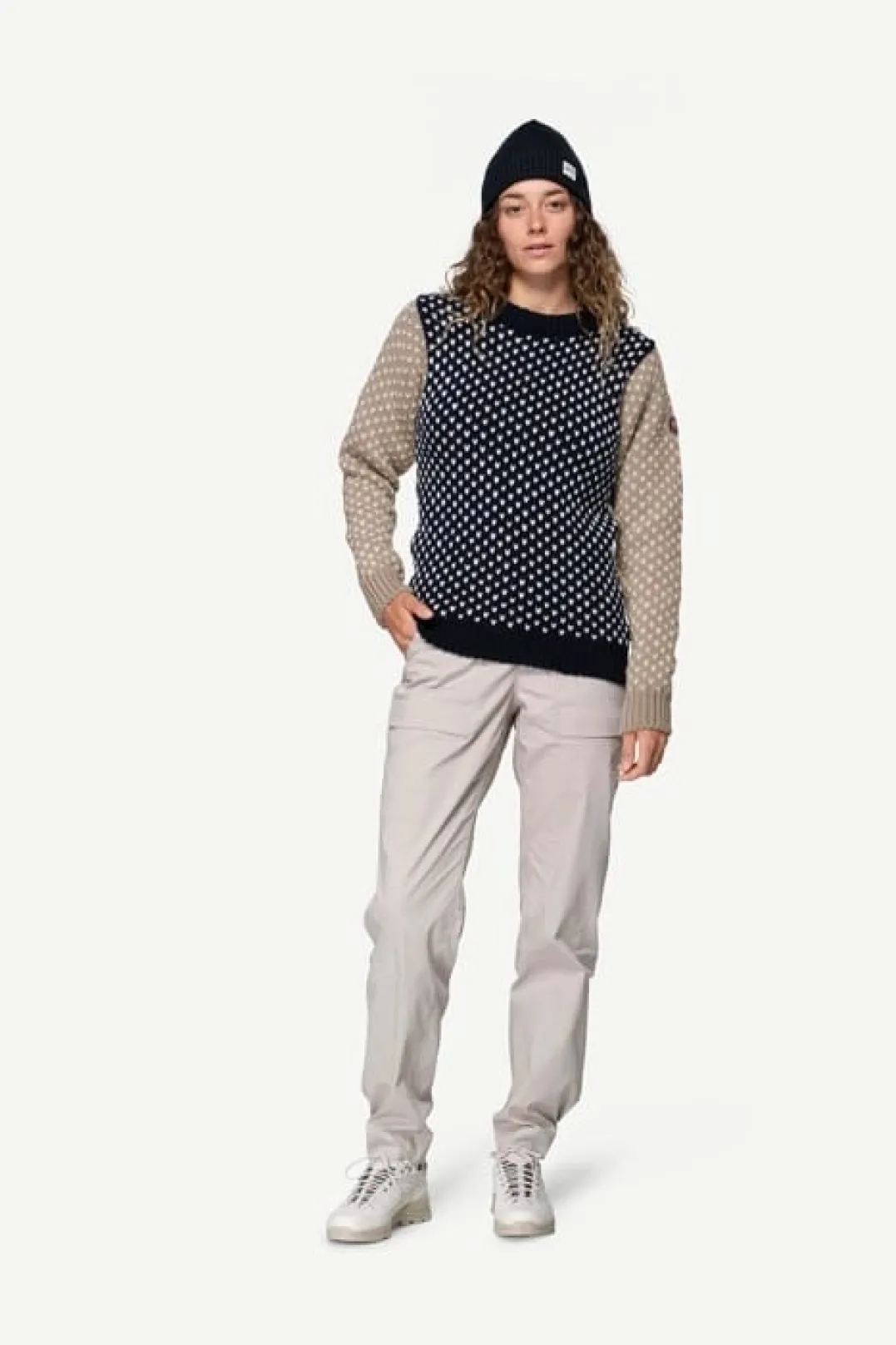 Devold Unisex Nordsjø Wool Sweater Navy/stone/olive