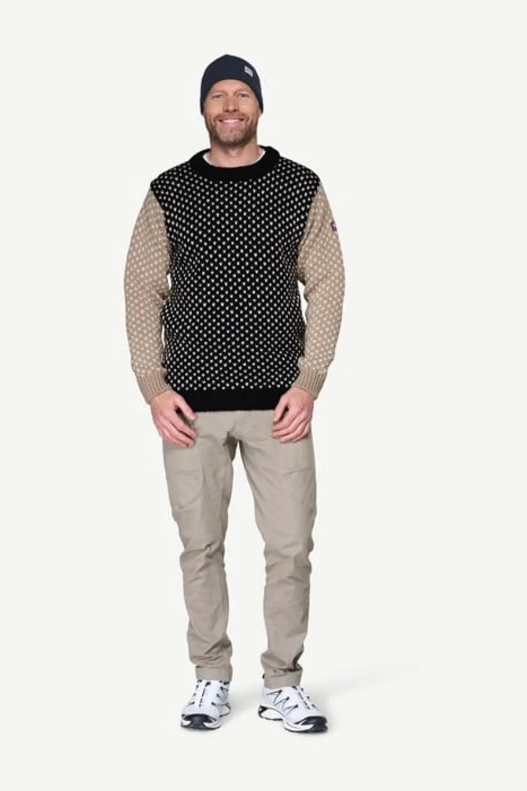 Devold Unisex Nordsjø Wool Sweater Navy/stone/olive