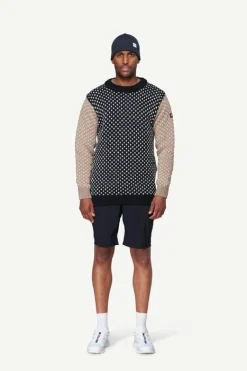 Devold Unisex Nordsjø Wool Sweater Navy/stone/olive