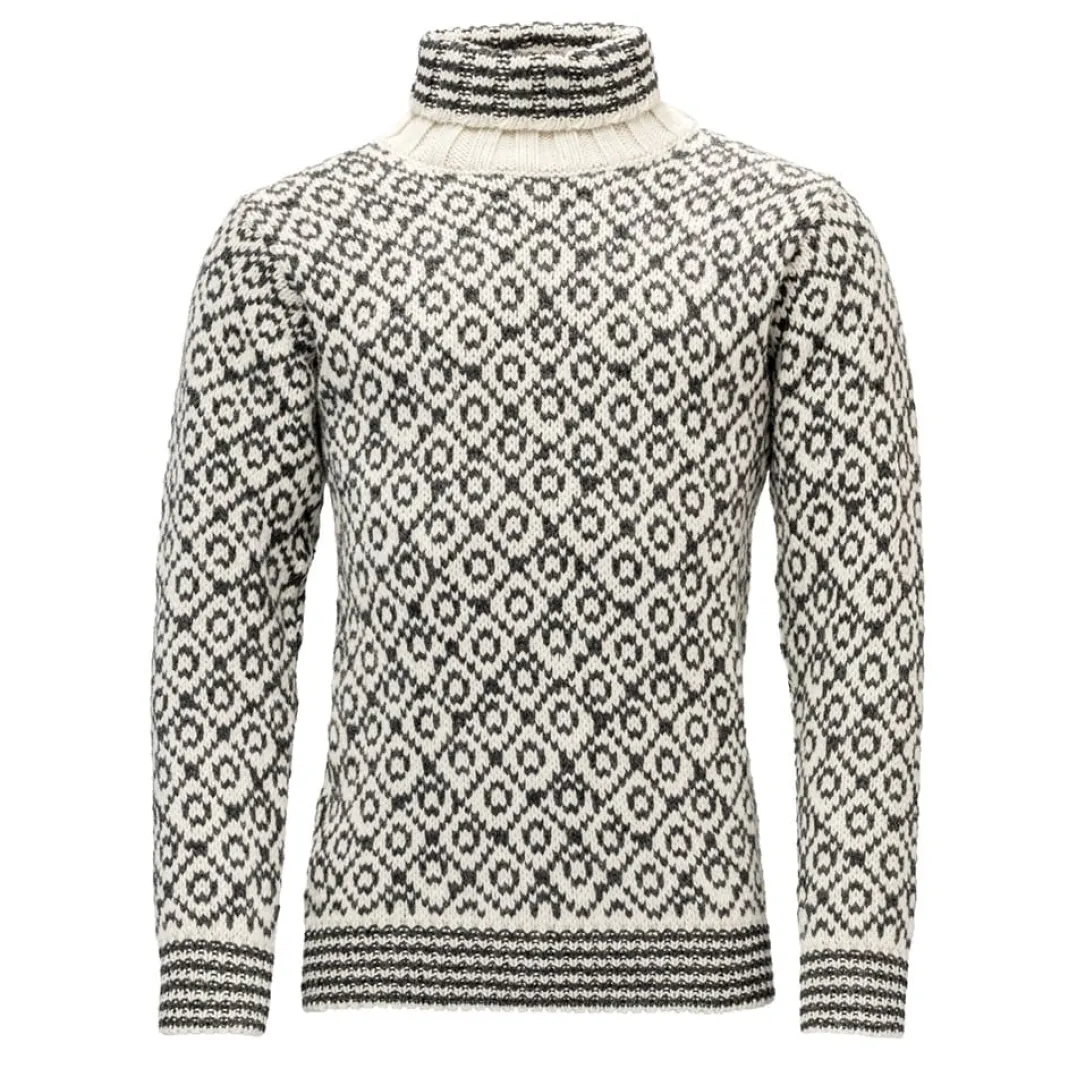 Devold Unisex Svalbard Sweater High Neck Offwhite/Anthracite