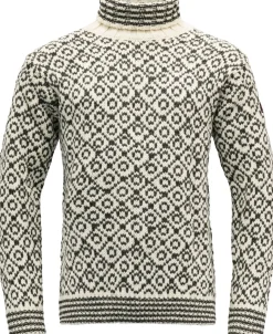 Devold Unisex Svalbard Sweater High Neck Offwhite/Anthracite
