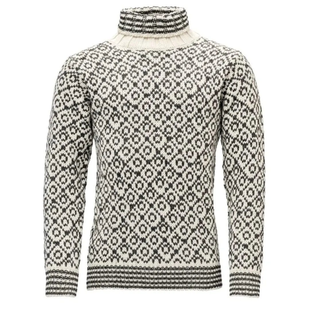 Devold Unisex Svalbard Sweater High Neck Offwhite/Anthracite