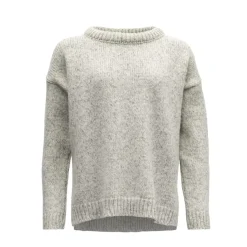 Devold Women's Nansen Sweater Split Seam Grey Melange