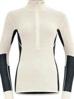 Devold Women's Wool Mesh 190 Zip Neck Ink/Offwhite